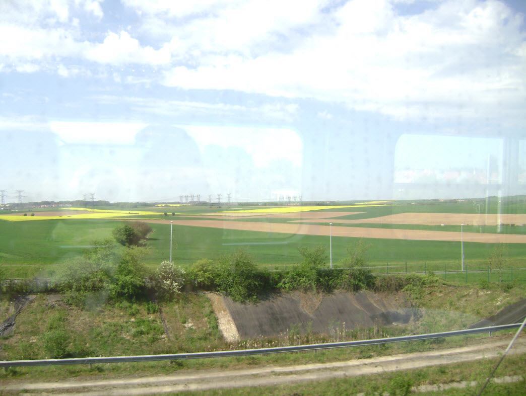 French countryside from Eurostar
