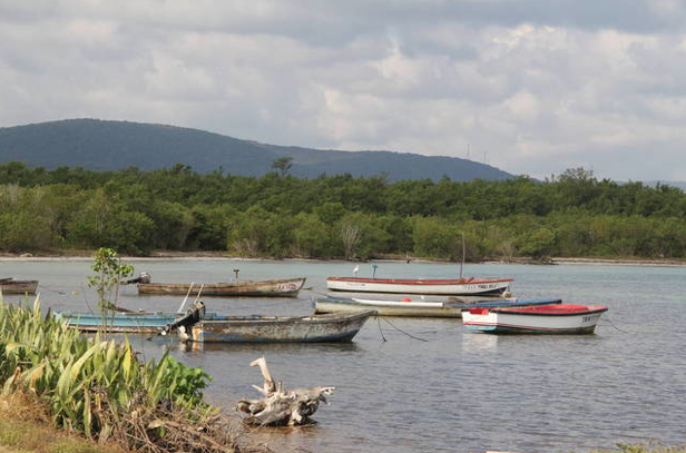 Canoes in Falmouth, Jamaica