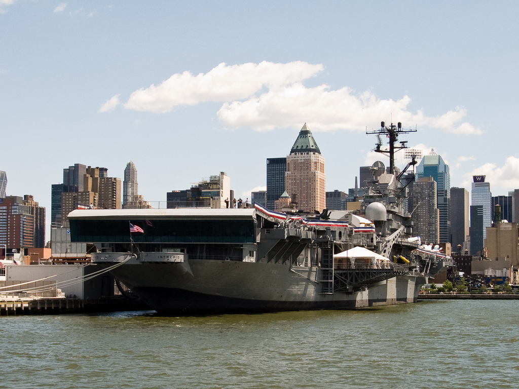 USS Intrepid Museum from water